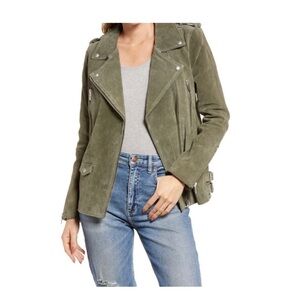NWT Blank NYC suede moto leather jacket